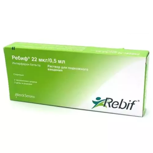 Ребиф р-р д/и п/к 22мкг шпр 0.5мл N3(интерферон-бета-1а)