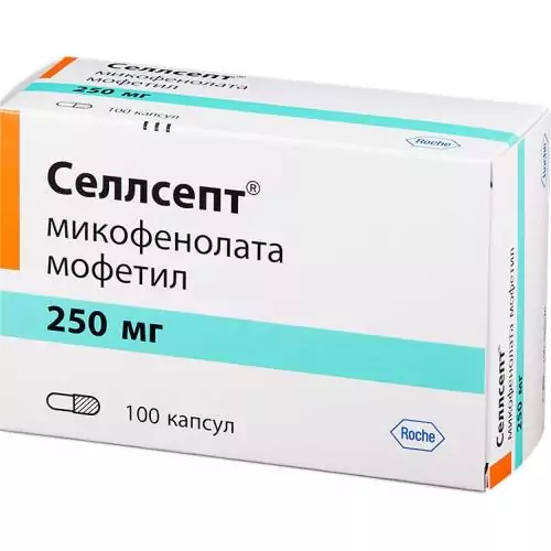 Селлсепт капс 250мг. N100 (микофенолата мофетил)