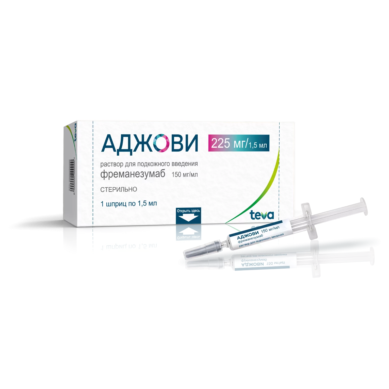Аджови р-р д/и п/к 150мг/мл 1,5мл №1 (фреманезумаб)