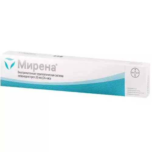 Мирена внутриматочная система 20мкг/24ч бл N1(левоноргестрел)