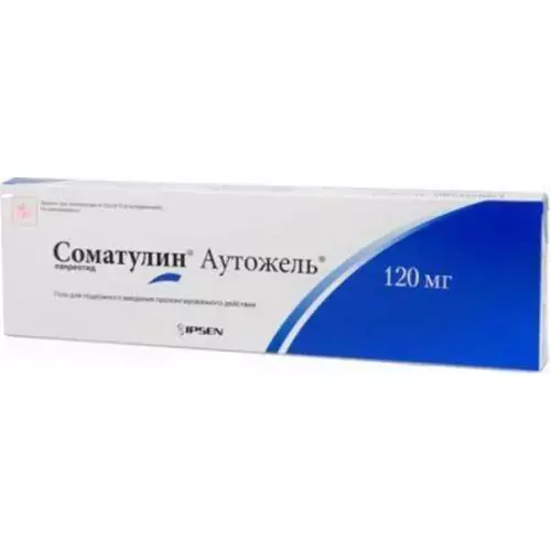 Соматулин Аутожель гель д/подкожн пролонг 120мг шпр однораз п/пп 510мг №1 (Ланреотид)
