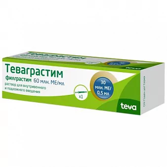 Теваграстим р-р 30млн МЕ/0.5мл шприц N1 (Филграстим)