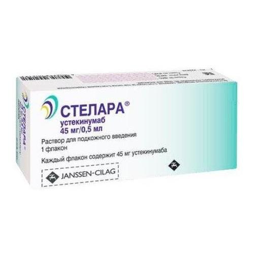 Стелара р-р д/и п/к 45мг/0,5мл шприц UltraSafe 0.5мл N1(Устекинумаб)