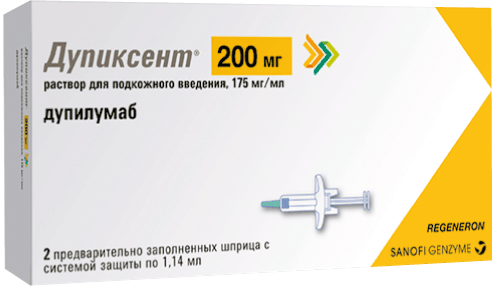 Дупиксент раствор для подкожного введения 175мг/мл 1,14мл №2 